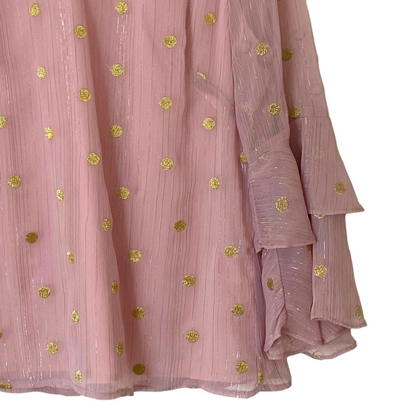 Anthropologie Hutch Philippa Polka-Dot Blouse in Blush, Size Small - Picture 9 of 14